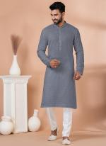 Georgette Grey Festival Wear Sequins Work Readymade Kurta Pajama